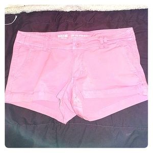 Pink Low Rise Short Shorts